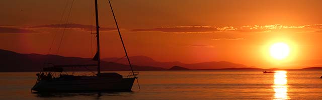 sailing in spring beautiful sunsets in april