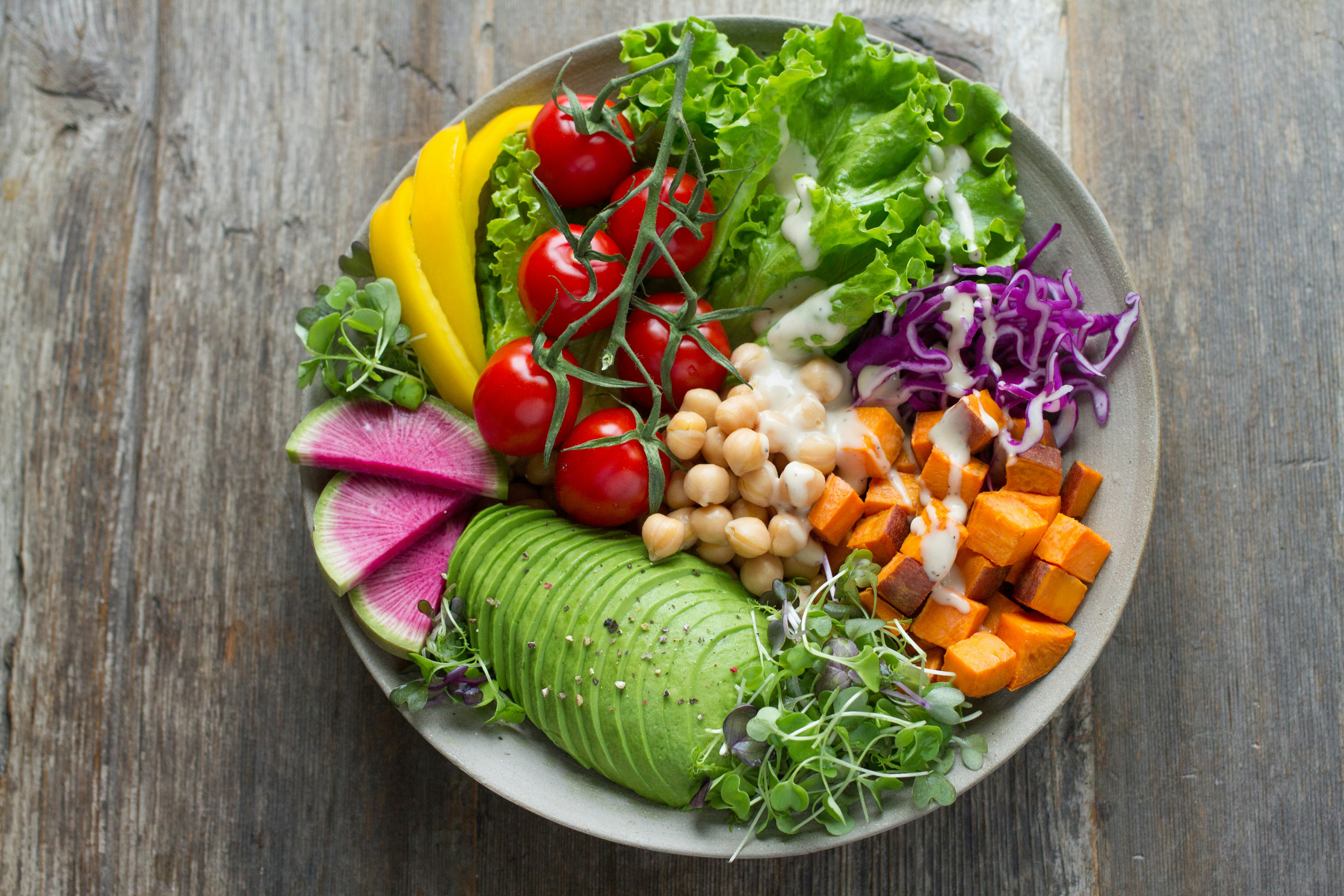 Vegan sailing Greece fresh plant-based salad for a whole-food Mediterranean meal