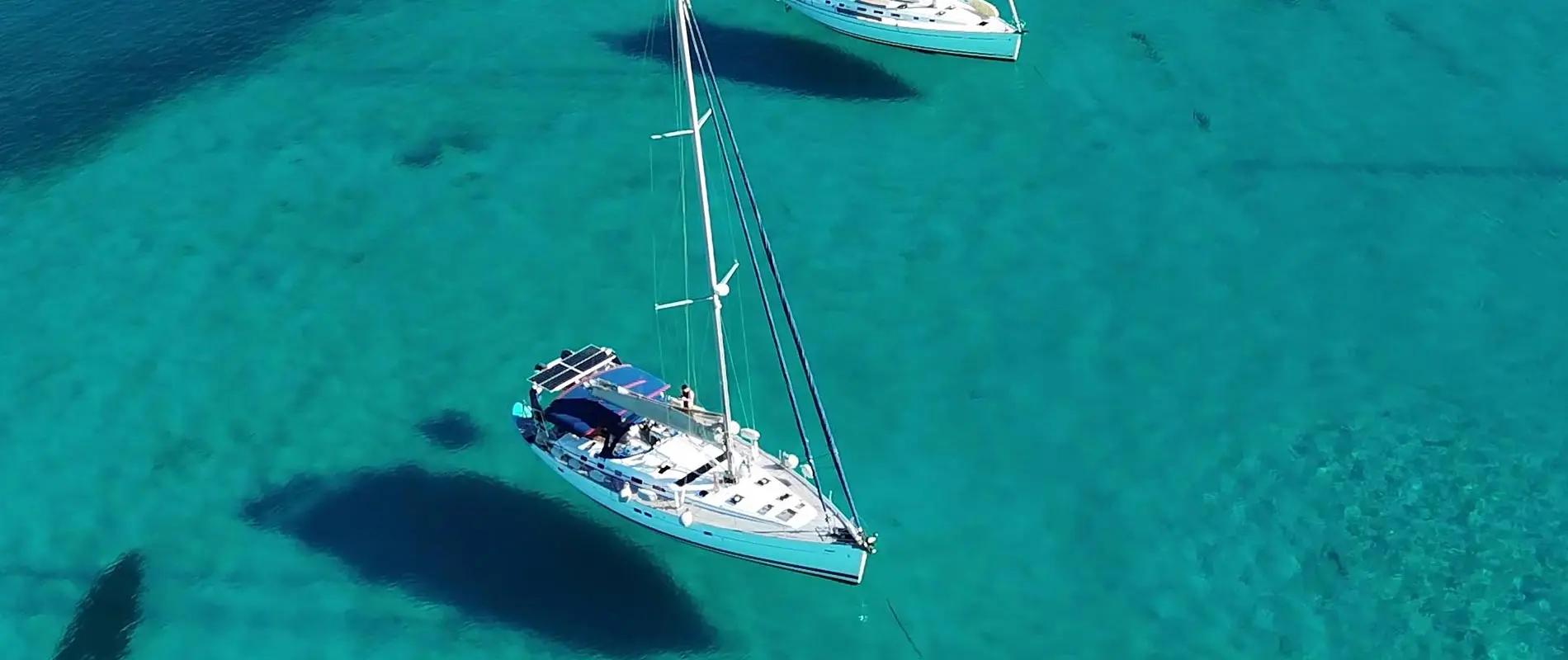 Yacht Anchored during a Private Cruise Greek Islands